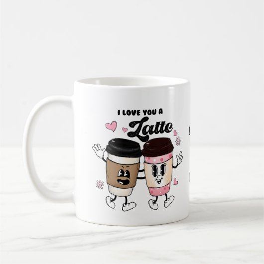 Ich Liebe Sie ein Latte Funny Romantic Valentine G Kaffeetasse (Links)