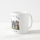 Ich Liebe Sie ein Latte Irish Wolfhound Kaffeetasse (VorderseiteRechts)