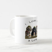 Ich Liebe Sie ein Latte Irish Wolfhound Kaffeetasse (Vorderseite Links)