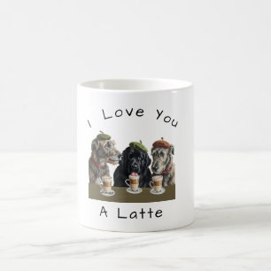 Ich Liebe Sie ein Latte Irish Wolfhound Kaffeetasse