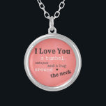"Ich Liebe Sie eine Halskette des Scheffels und<br><div class="desc">Macht ein großes Geschenk für Ihre Kinder, Gatte, Großvater, Nichte oder Neffe oder jedermann Sie Liebe! Sie können Fotos addieren, oder Text zu irgendwelchen unserer Einzelteile und sie zu ändern personifizieren es bis, wie Sie wollen.</div>