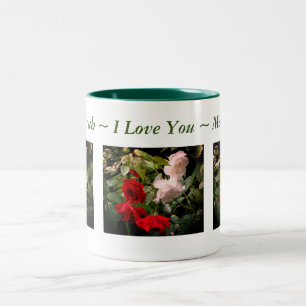 Ich Liebe Sie entrinstet Rose Personalisiert Zweifarbige Tasse