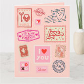 Ich Liebe Sie Express Mail Briefmarke Valentinstag Karte (Vorderseite)