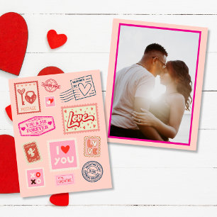 Ich Liebe Sie Express Mail Briefmarke Valentinstag Karte