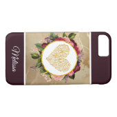 Ich Liebe Sie Extravagantes Goldenes Herz mit Blum Case-Mate iPhone Hülle (Rückseite (Horizontal))