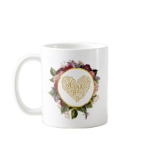 Ich Liebe Sie Extravagantes Goldenes Herz mit Blum