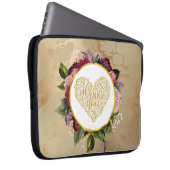 Ich Liebe Sie Extravagantes Goldenes Herz mit Blum Laptopschutzhülle (Vorne Rechts)