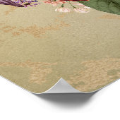 Ich Liebe Sie Extravagantes Goldenes Herz mit Blum Poster (Ecke)