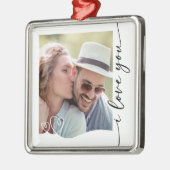 Ich Liebe Sie Foto halten Ornament Aus Metall (Links)
