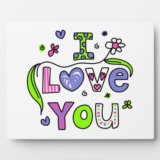 Ich Liebe Sie Fotoplatte (Vorderseite)