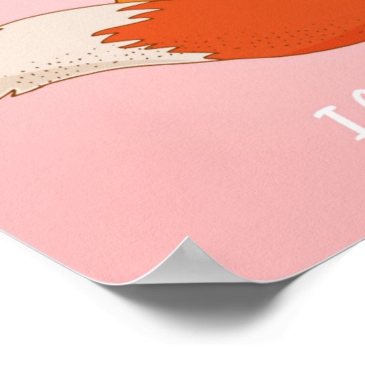 Ich Liebe Sie Fox Wall Print | Fox Wall Print Poster (Ecke)