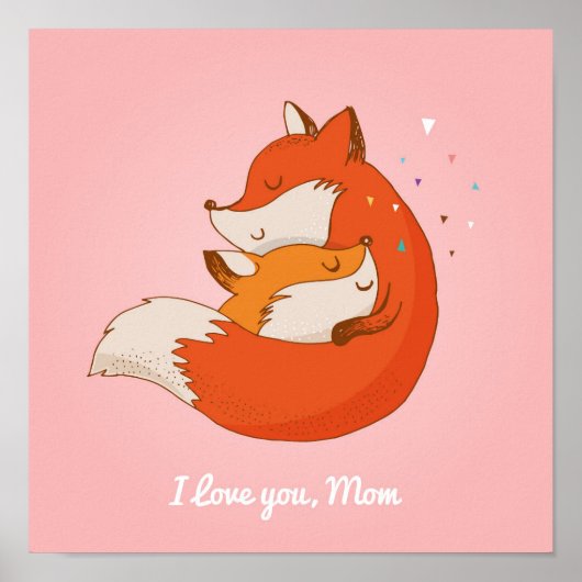 Ich Liebe Sie Fox Wall Print | Fox Wall Print Poster (Vorne)