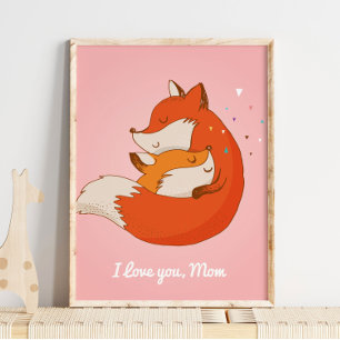 Ich Liebe Sie Fox Wall Print Fox Wall Print Poster