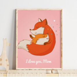 Ich Liebe Sie Fox Wall Print | Fox Wall Print Poster