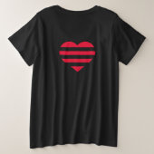 Ich Liebe Sie Frauen Große Größe T-Shirt (Design Rückseite)