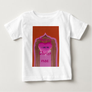 Ich Liebe Sie froh Weihnachten Herz Baby T-shirt