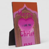 Ich Liebe Sie froh Weihnachten Herz Fotoplatte (Seite)