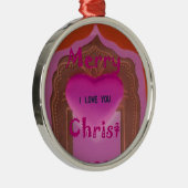Ich Liebe Sie froh Weihnachten Herz Ornament Aus Metall (Rechts)