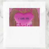 Ich Liebe Sie froh Weihnachten Herz Rechteckiger Aufkleber (Tasche)