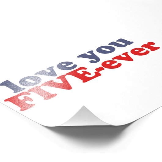 Ich Liebe Sie FÜNF-mal (gemeinen Mond an 4over) Fotodruck (Ecke)