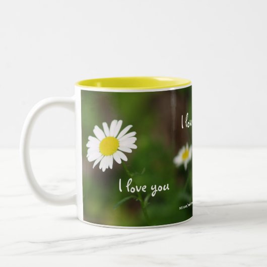 "Ich Liebe Sie für immer" GÄNSEBLÜMCHEN Tasse (Links)