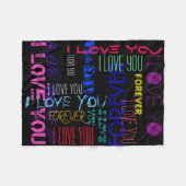 Ich Liebe Sie für immer wiederholen benutzerdefini Fleecedecke (Vorderseite (Horizontal))