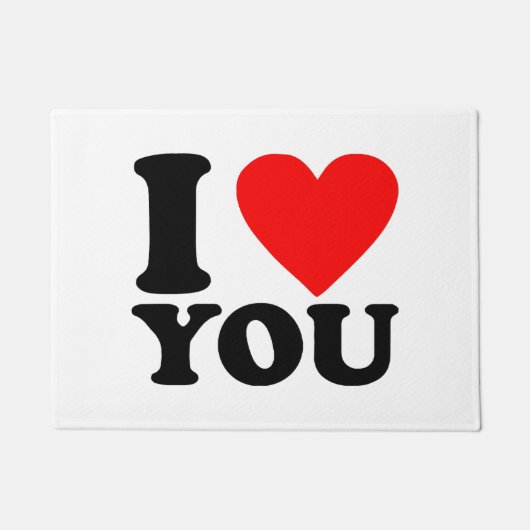 Ich Liebe Sie Fußmatte (Vorderseite)