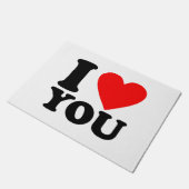 Ich Liebe Sie Fußmatte (Schrägansicht)