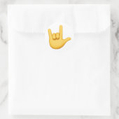 Ich Liebe, Sie geben ein Zeichen - Emoji Runder Aufkleber (Tasche)