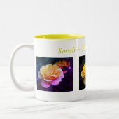 Ich Liebe Sie Gelb Rose Personalisiert Zweifarbige Tasse (Links)
