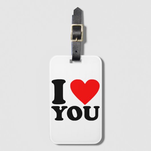 Ich Liebe Sie Gepäckanhänger (Vorderseite Vertikal)