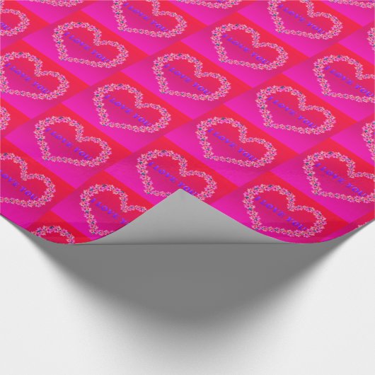 Ich Liebe Sie Geschenke Wrap Geschenkpapier (Ecke)