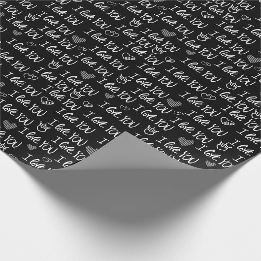Ich Liebe Sie Geschenkpapier (Ecke)