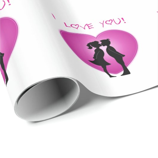 Ich Liebe Sie Geschenkpapier (Rolleneckpunkt)