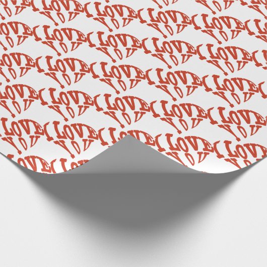 Ich Liebe Sie Geschenkpapier (Ecke)