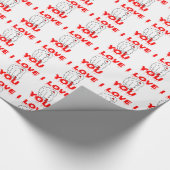 Ich Liebe Sie Geschenkpapier (Ecke)