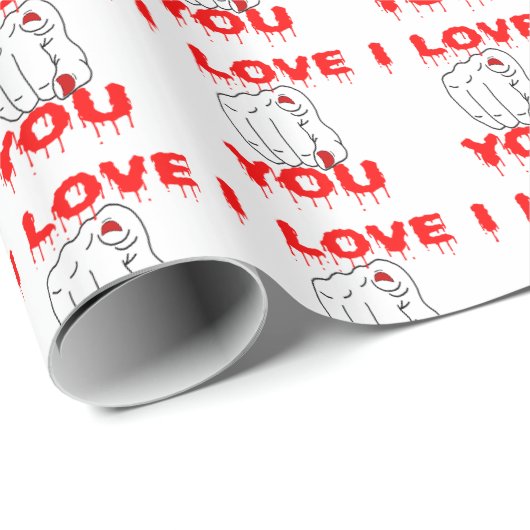 Ich Liebe Sie Geschenkpapier (Rolleneckpunkt)