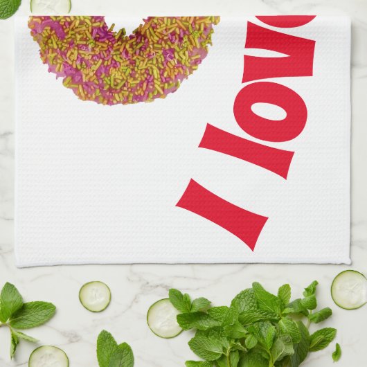 Ich Liebe sie Geschirrtuch (Gefaltet)