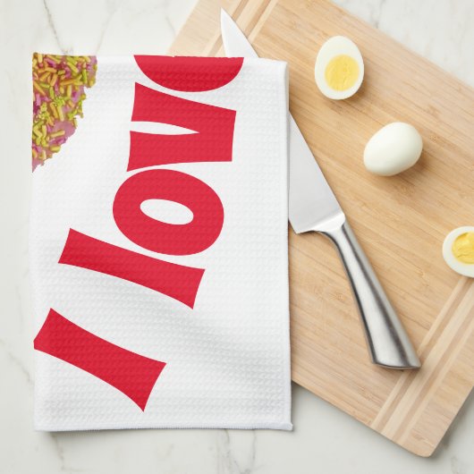 Ich Liebe sie Geschirrtuch (Viertel Falte)