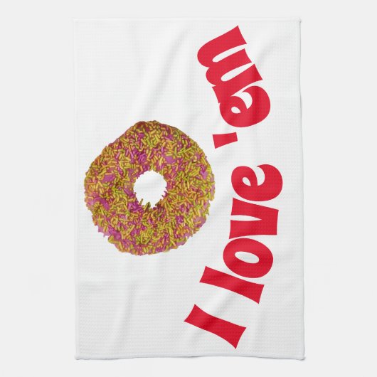 Ich Liebe sie Geschirrtuch (Vertikal)