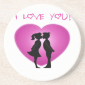 Ich Liebe Sie Getränkeuntersetzer (Vorne)