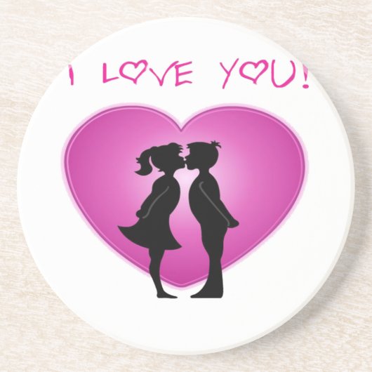 Ich Liebe Sie Getränkeuntersetzer (Vorne)