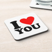 Ich Liebe Sie Getränkeuntersetzer (Linke Seite)
