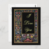 Ich Liebe Sie gotische Postkarte individuell anpas (Vorne/Hinten)