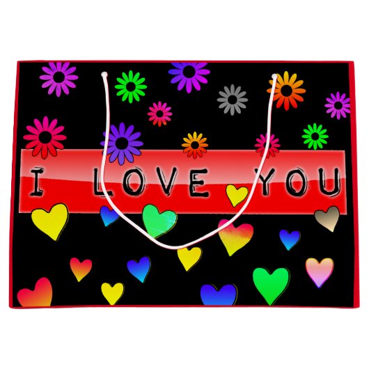 Ich Liebe Sie Große Geschenktüte (Vorderseite)