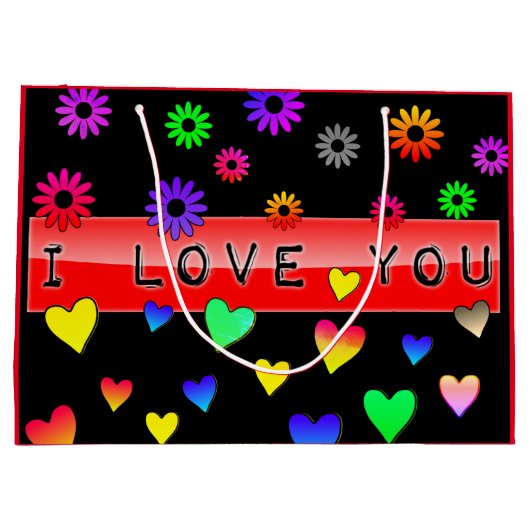 Ich Liebe Sie Große Geschenktüte (Rückseite)