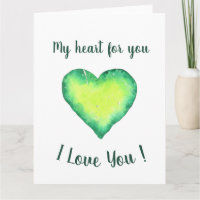Ich Liebe Sie grün und blau Herz Valentinstag