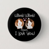 Ich Liebe Sie Guinea Pig Cavy Roddent Button (Vorderseite)