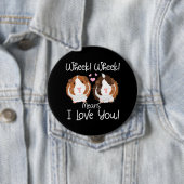 Ich Liebe Sie Guinea Pig Cavy Roddent Button (Beispiel)