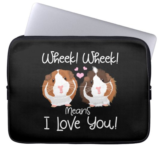 Ich Liebe Sie Guinea Pig Cavy Roddent Laptopschutzhülle (Vorderseite)